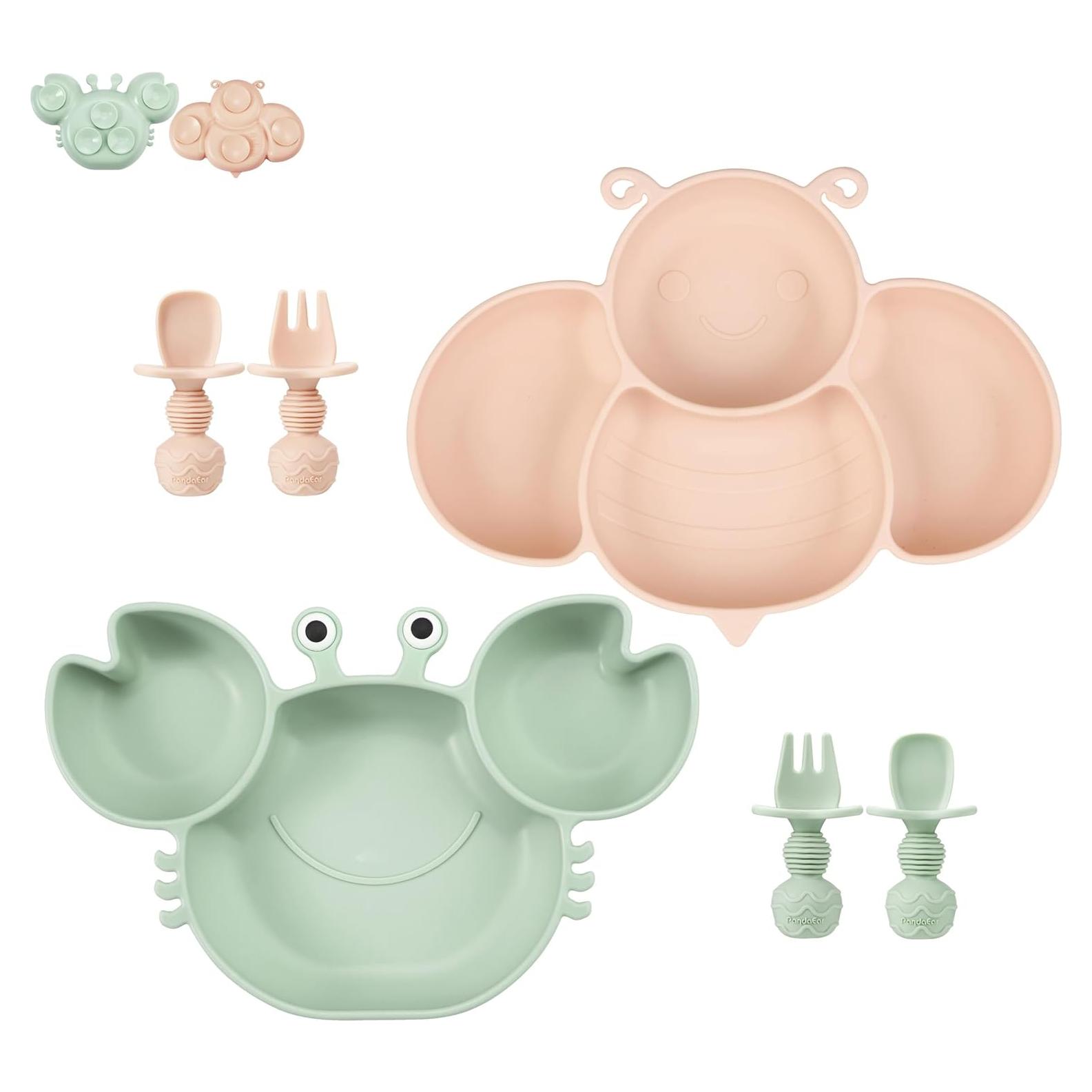 Platos de Succión de Silicona PandaEar para Niños - 2 Unidades