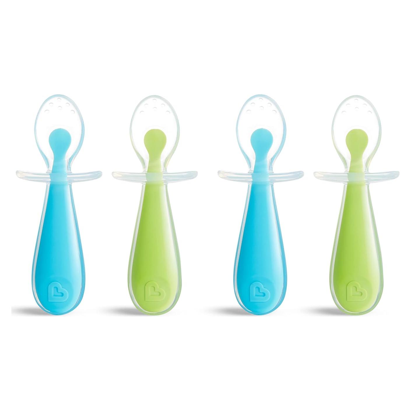 Cucharas de Silicona Munchkin Scoop para Bebés, Paquete de 4