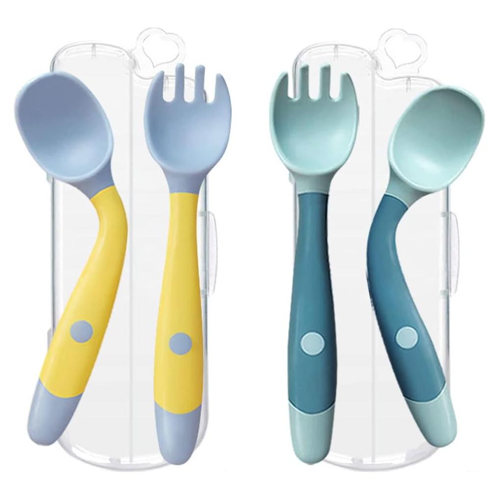 Utensilios para Niños NeigeTec - Cuchara y Tenedor Flexibles 2 Set