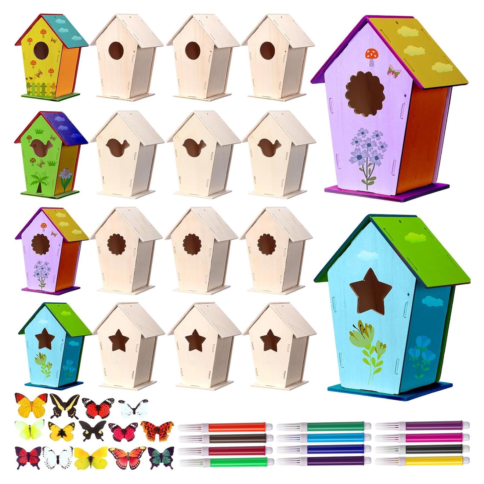 Kit de Casa para Pájaros de Madera DIY Outus 24 Piezas