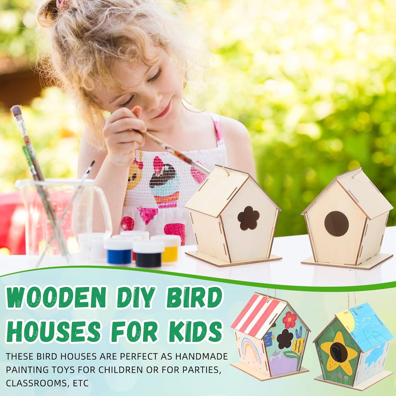 60 Kits de Casas para Pájaros de Madera DIY DoubleFill 11 cm