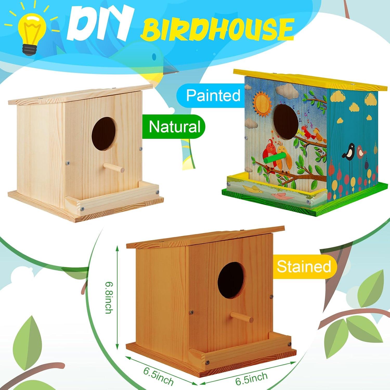 Kit de Casa para Aves de Madera Liliful - 4 Piezas DIY