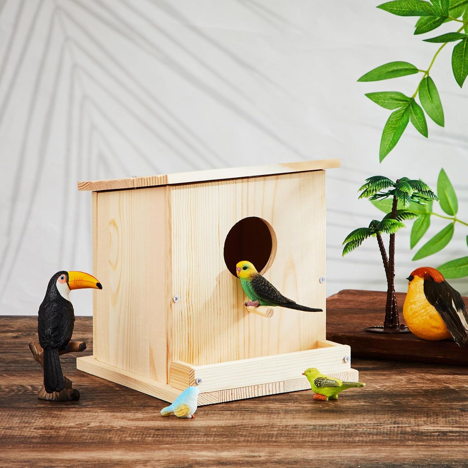 Kit de Casa para Aves de Madera Liliful - 4 Piezas DIY