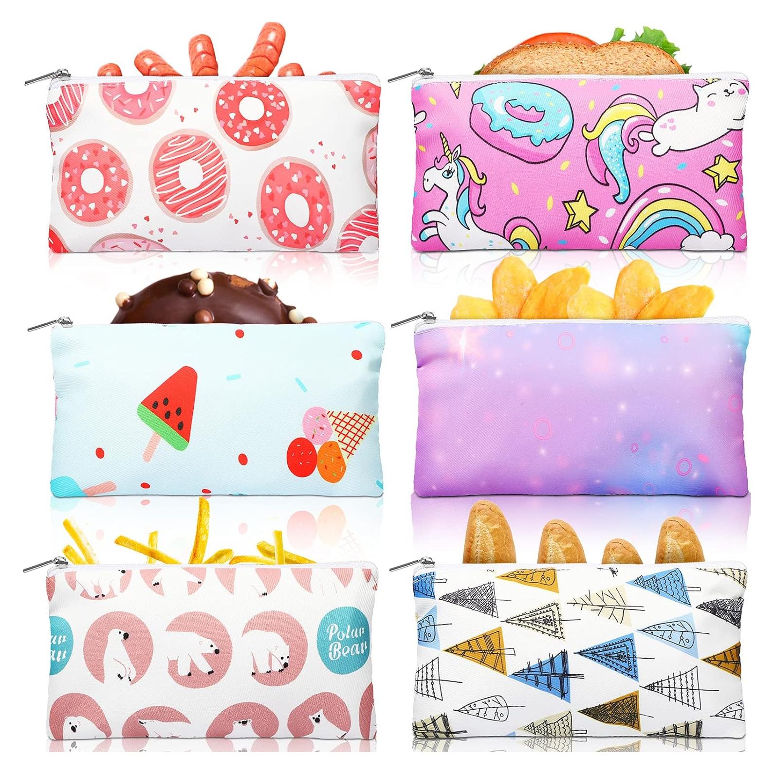 Paquete de 6 Bolsas Reutilizables Shappy para Snacks 17.5x9.4cm