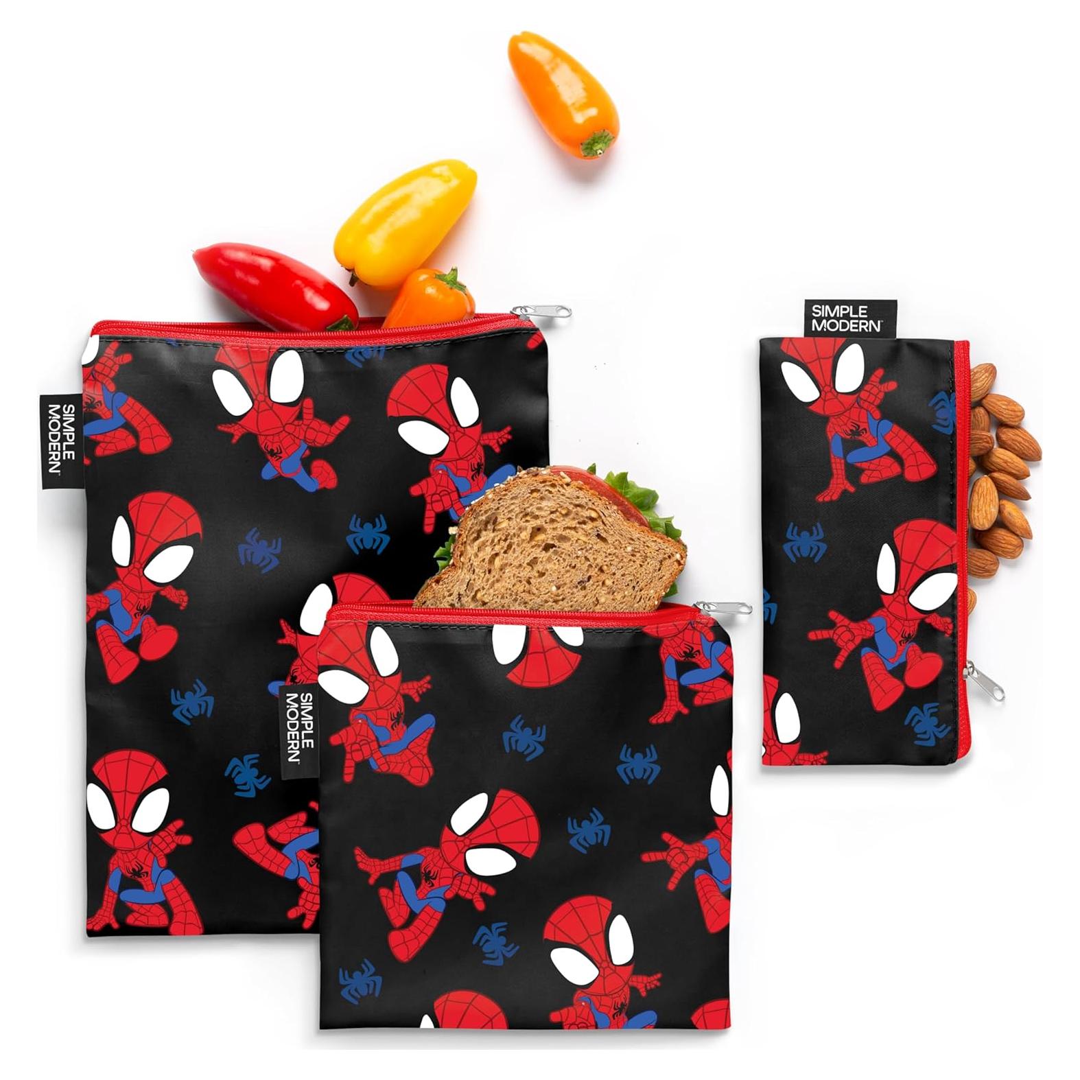 Bolsas de Snack Reutilizables Simple Modern Ellie 3 Pzs Marvel
