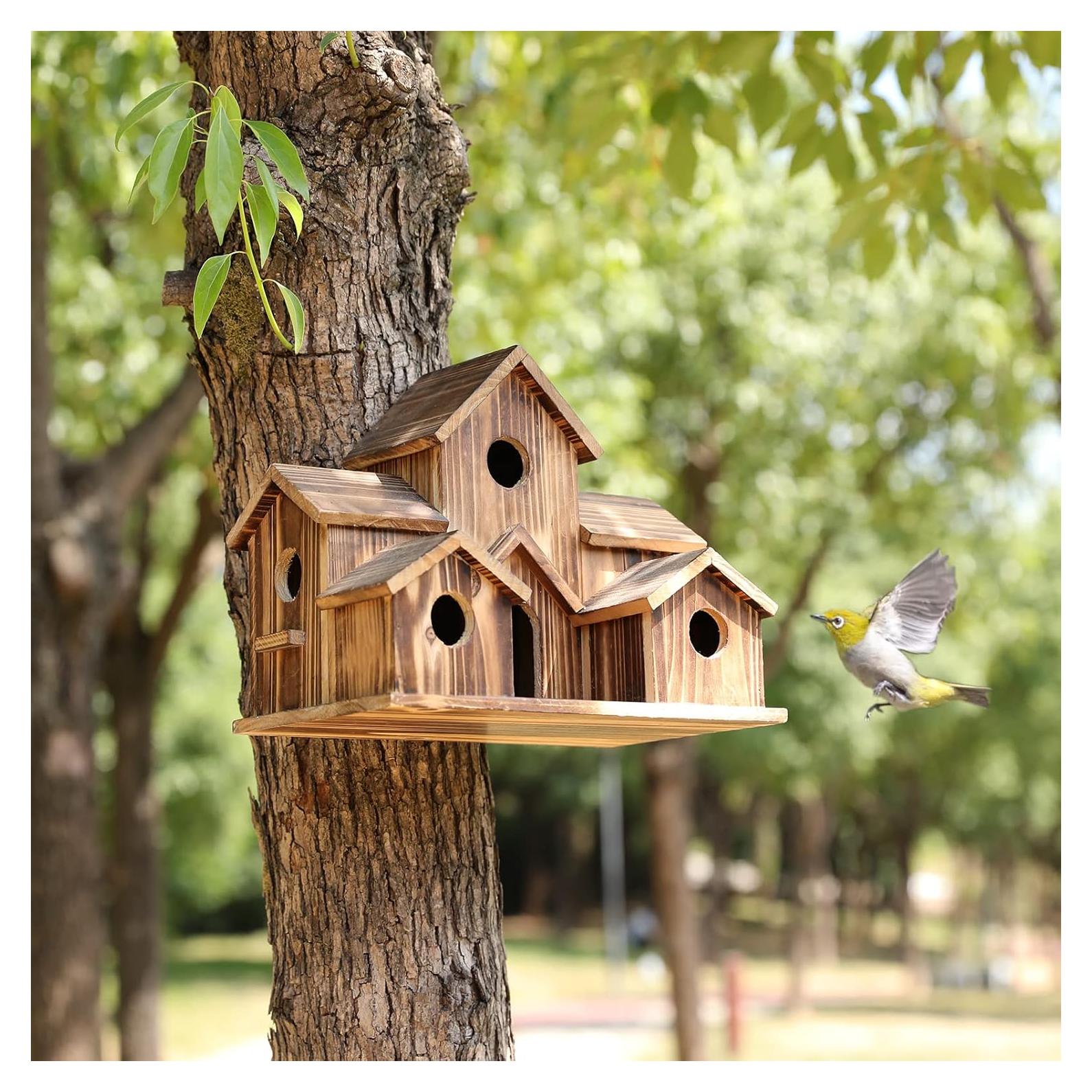Casa de Aves de Madera YYYUAN para Jardín - 6 Habitaciones