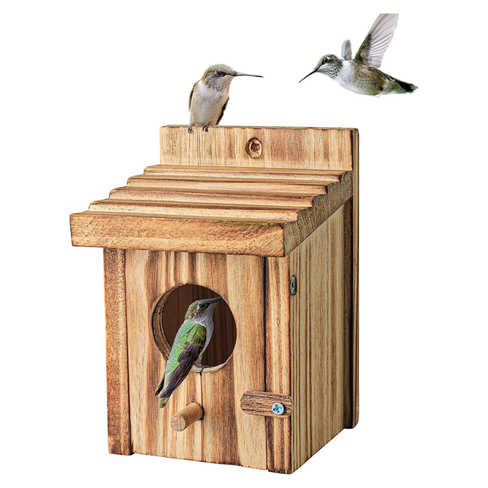 Casa de Colibrí NATUREYLWL de Madera para Aves Pequeñas