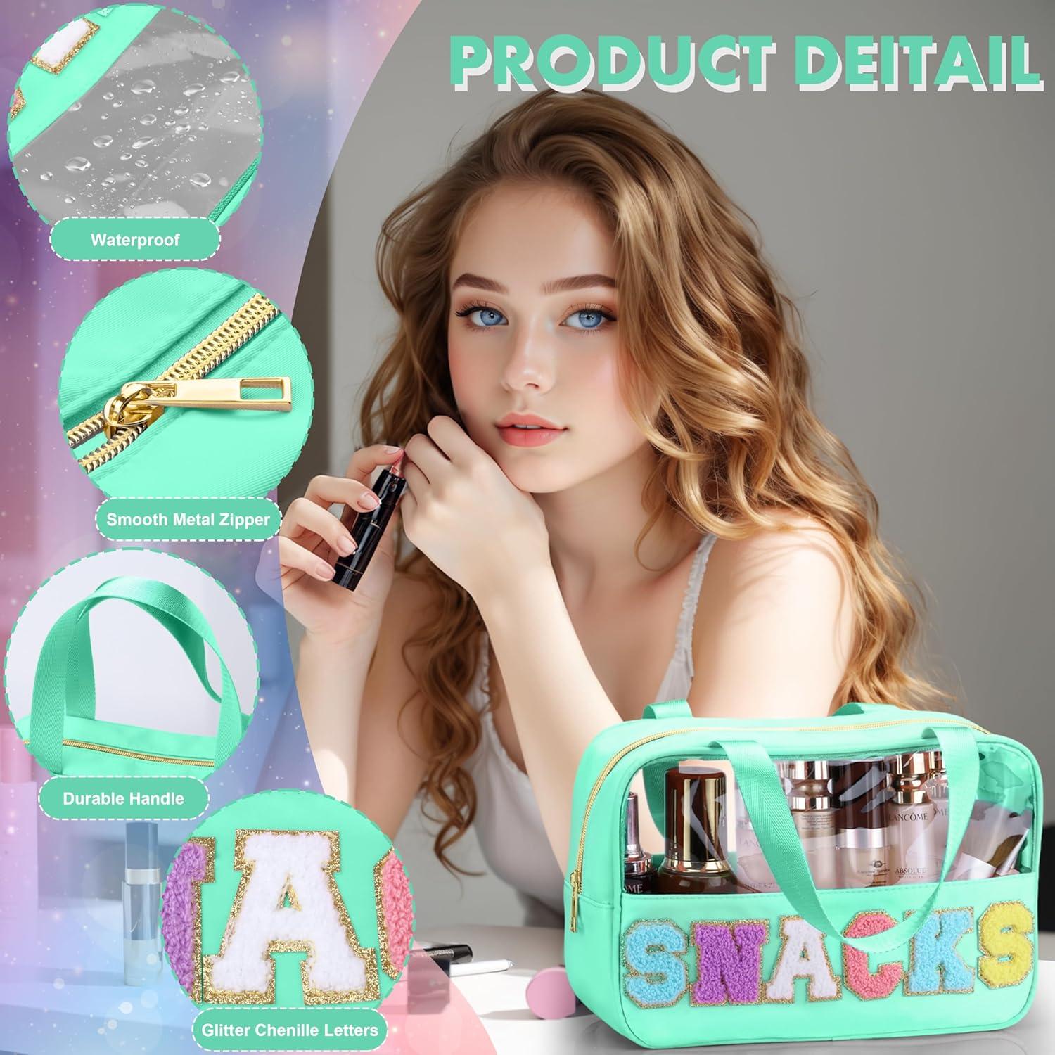 Bolsa de Maquillaje Transparente TESAFNG 30x21cm Verde