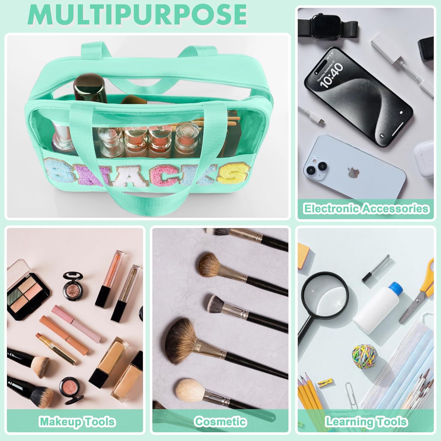 Bolsa de Maquillaje Transparente TESAFNG 30x21cm Verde