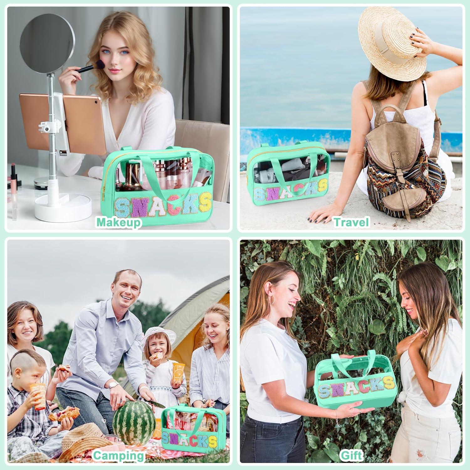 Bolsa de Maquillaje Transparente TESAFNG 30x21cm Verde