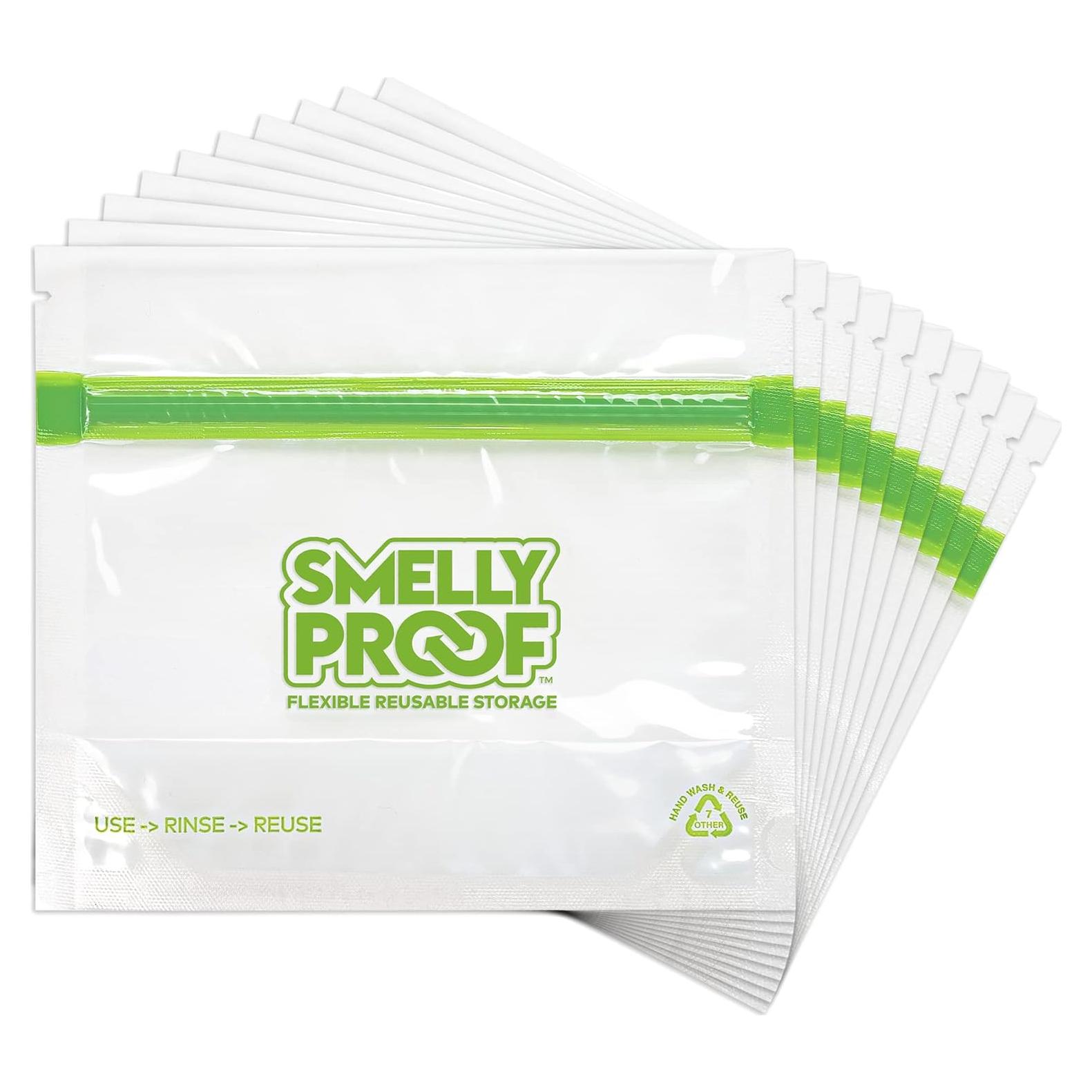 10 Bolsas Reutilizables Smelly Proof 15.24x10.16cm Snack