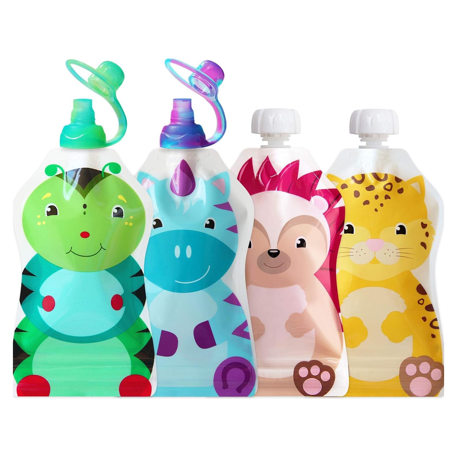 ChooMee Juego de 6 Bolsas Reutilizables para Bebés 5 oz Verde Púrpura