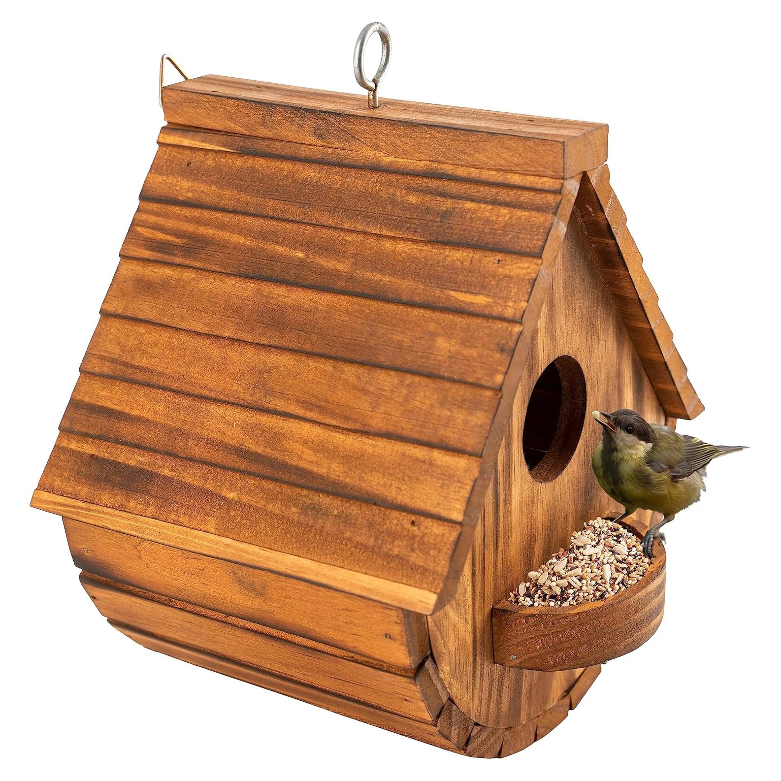 Casa para Aves MIXUMON de Madera de Pino 15x17.5x19.8cm