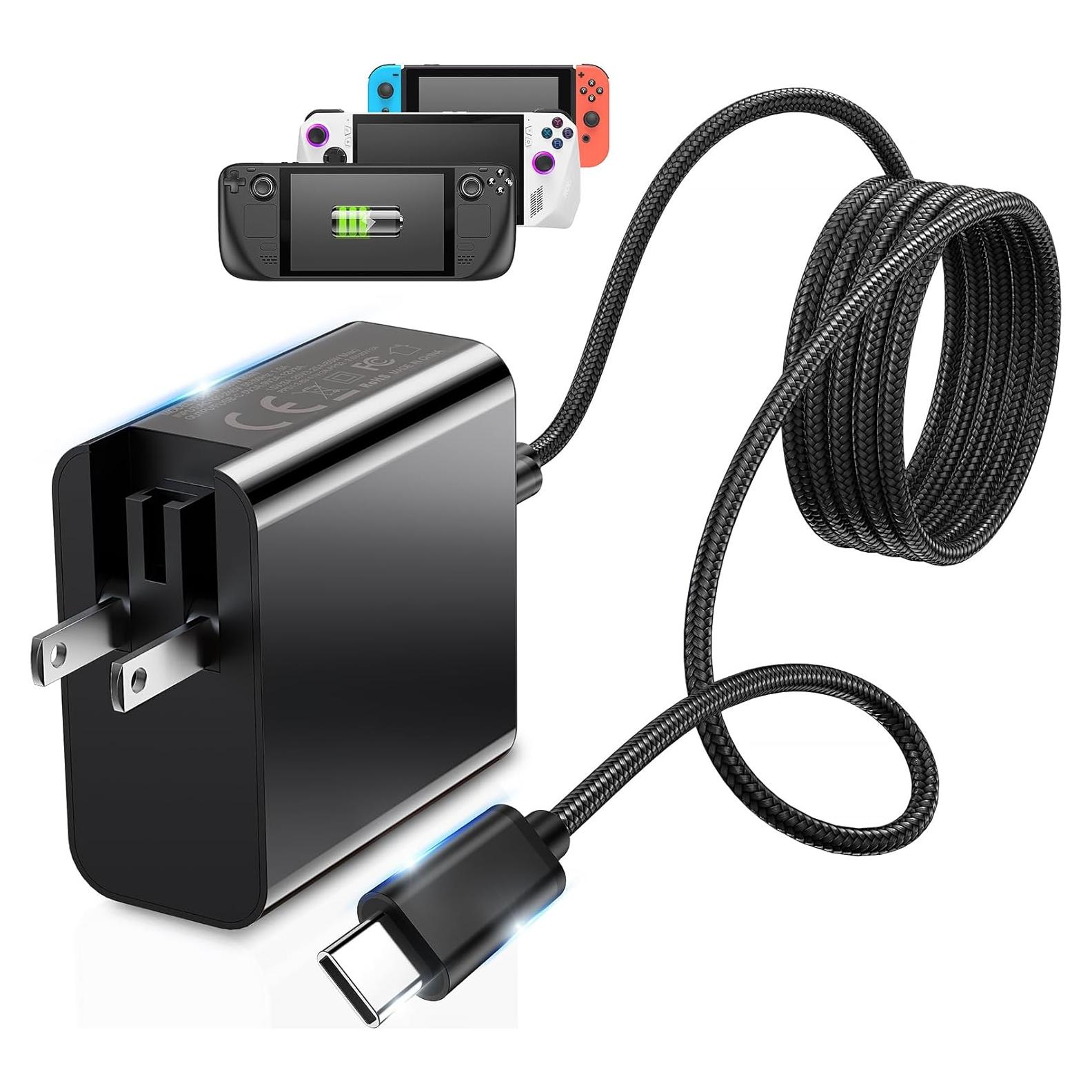 Cargador Rápido Klipdasse 65W USB-C para Steam Deck y más