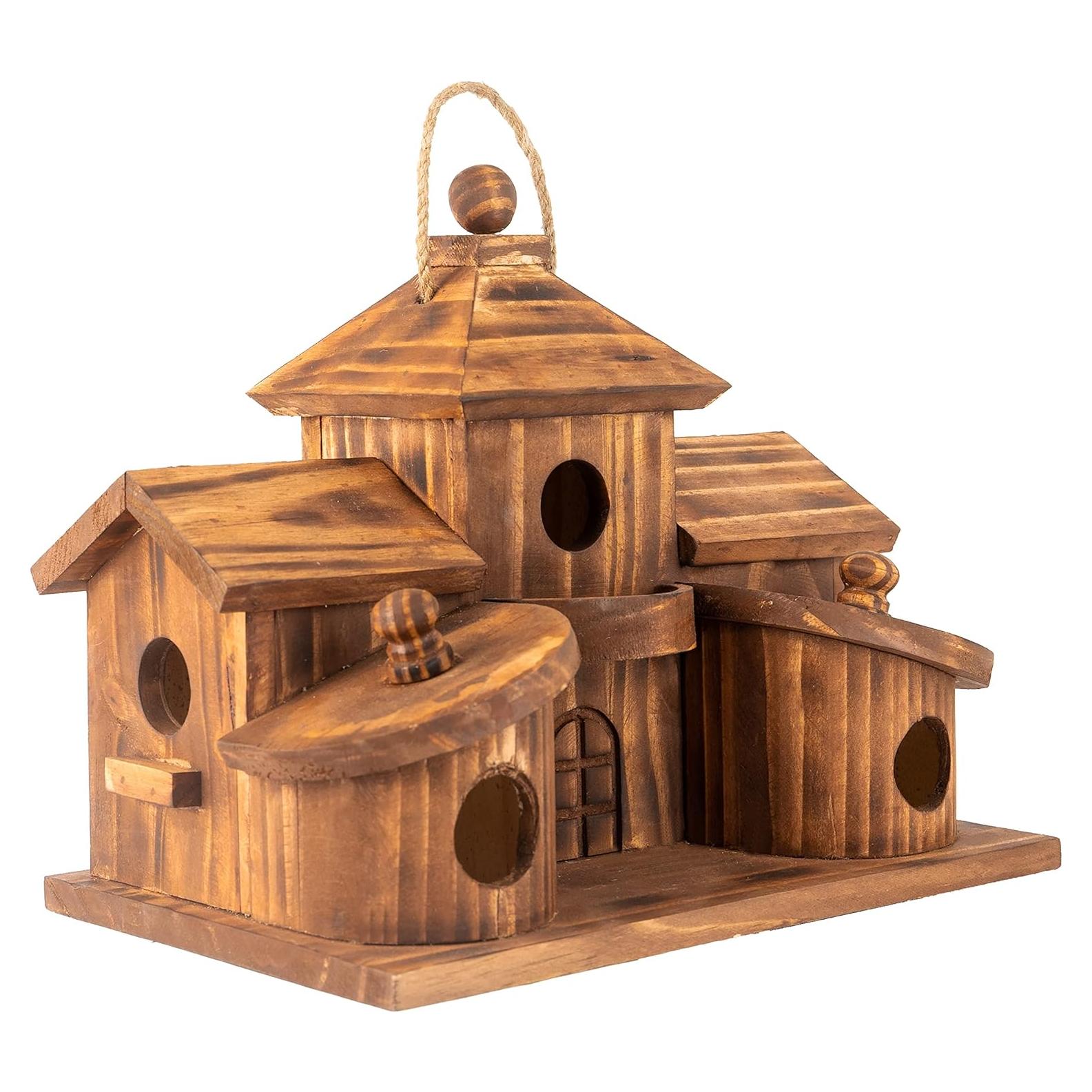 Casa para Aves COLEBA de 5 Habitaciones de Madera Natural