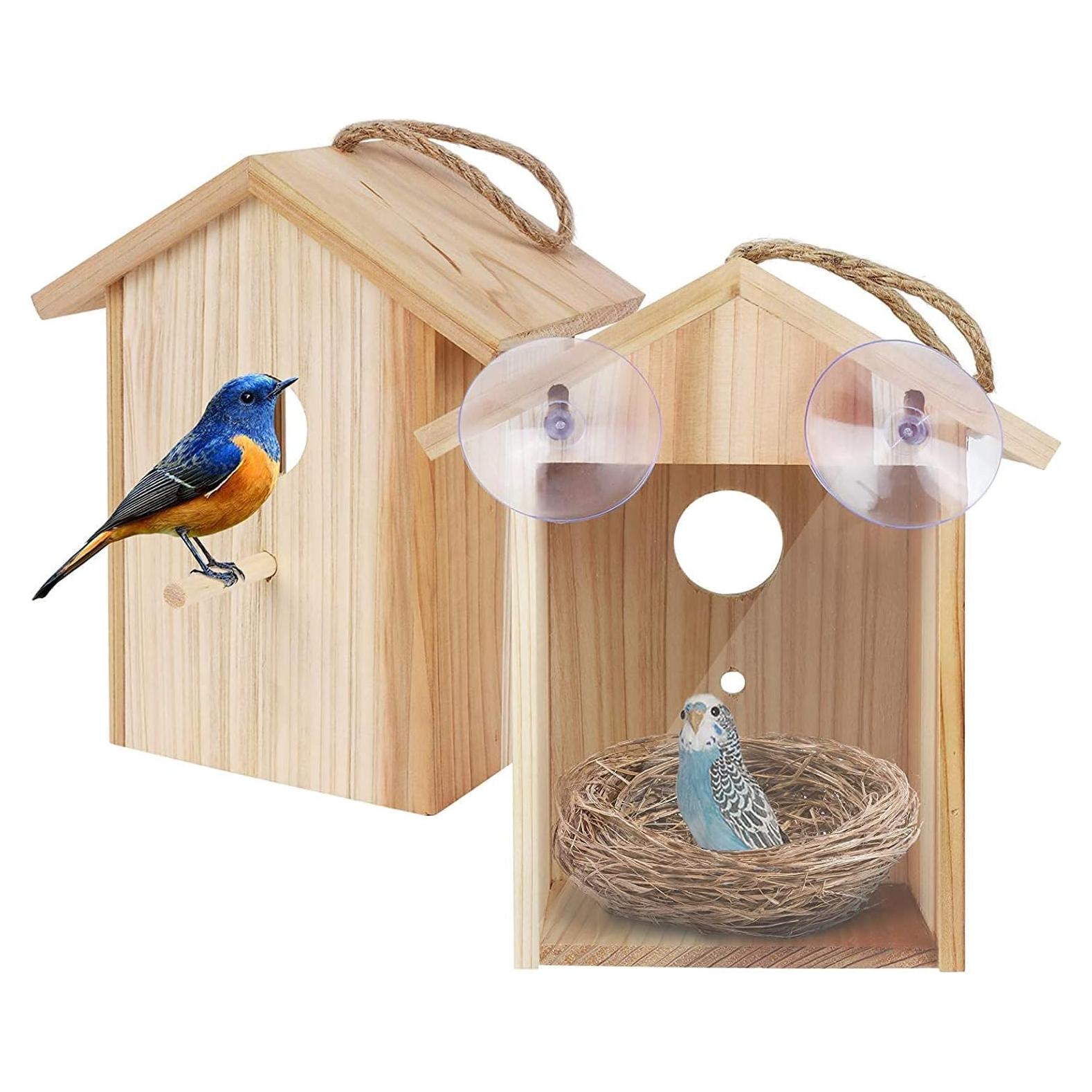 Casa de Aves ColorfulLaVie para Ventana - Madera 21x13x10cm