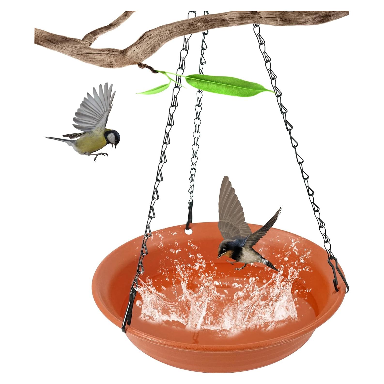 Baño de Aves Colgante Afrine 25.4 cm Terracota para Exterior