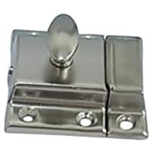 Cerradura de Gabinete Ovalada QCAA Cromada 5.46x5.58cm