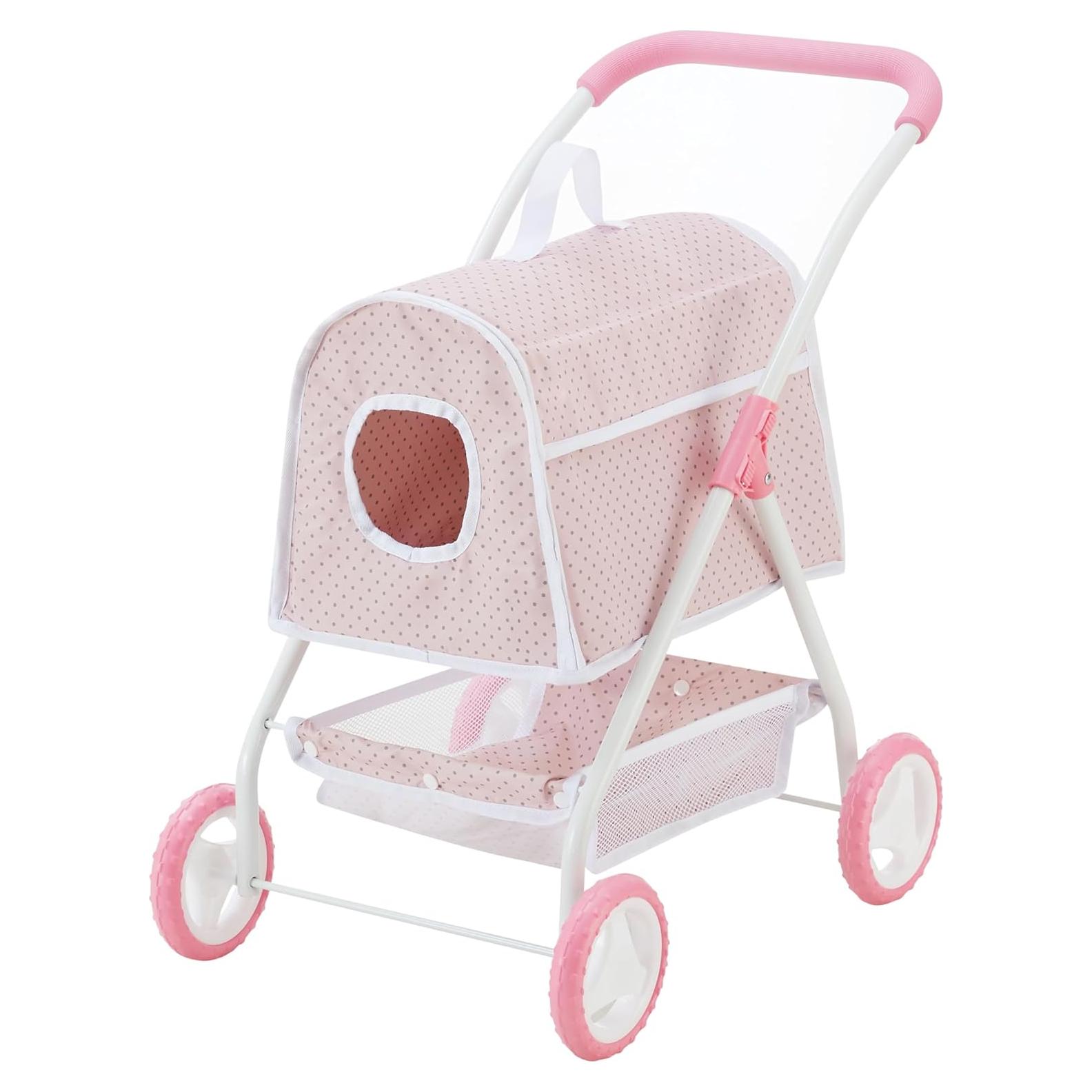 Carrito de Muñeca para Mascotas Olivia's Little World Rosa/Gris