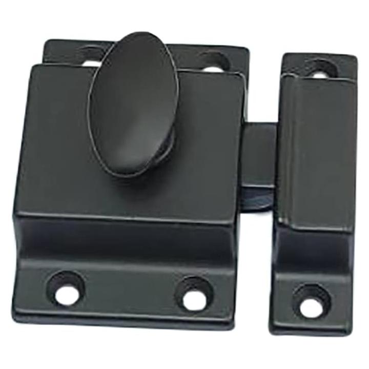 Cierre de Gabinete Ovalado QCAA 5.08 cm Latón Macizo Negro Mate