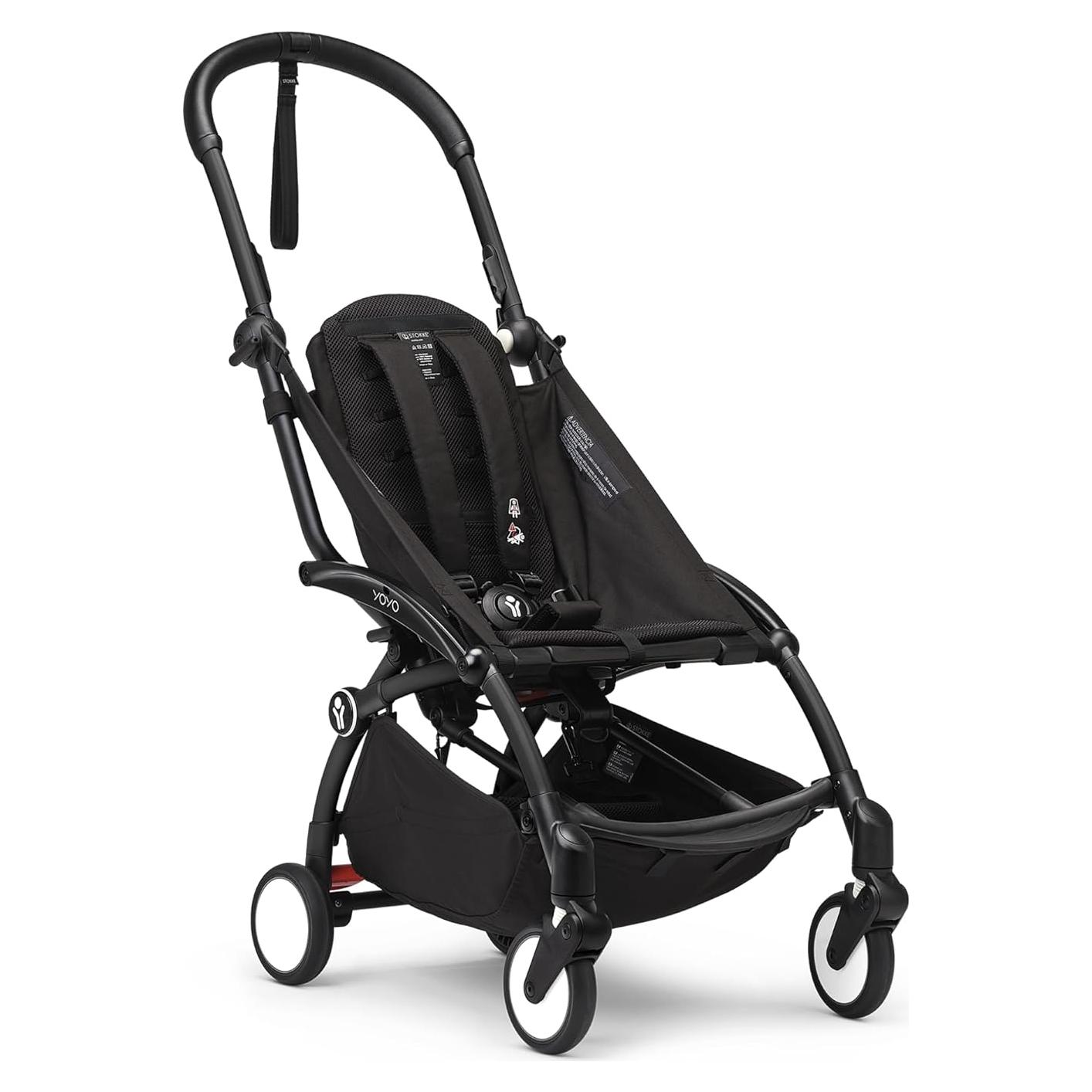 Cochecito Stokke YOYO3 Negro - Arnés 5 Puntos, Reclinable