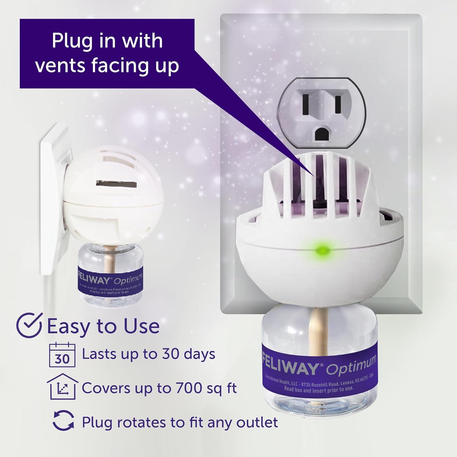 Difusor de Feromonas para Gatos FELIWAY Optimum 48ml 30 Días