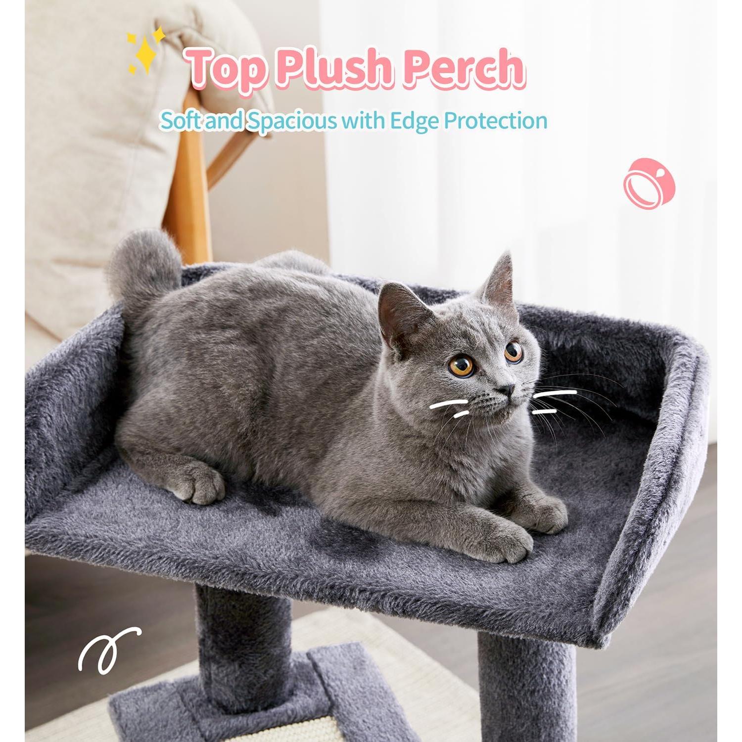 Árbol para Gatos Made4Pets 73.66 cm Gris Oscuro con Rascador