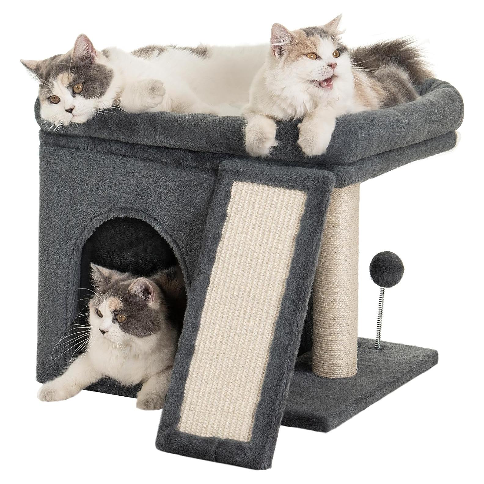 Torre de Árbol para Gatos Aechonow 4.27 m con Rascador y Cueva