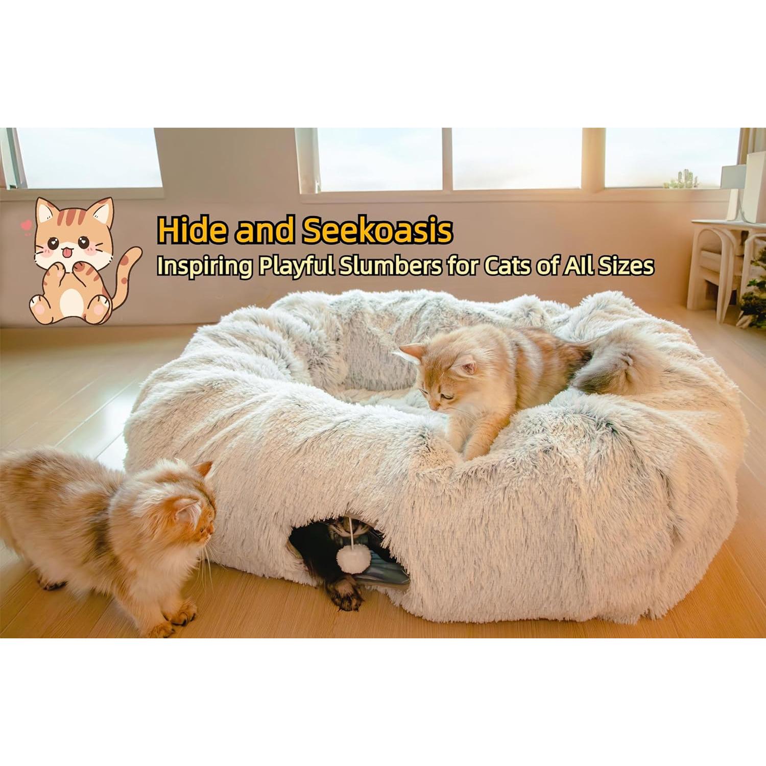 Cueva de Gato Donut Extra Grande XxingSheep 108x85cm Gris