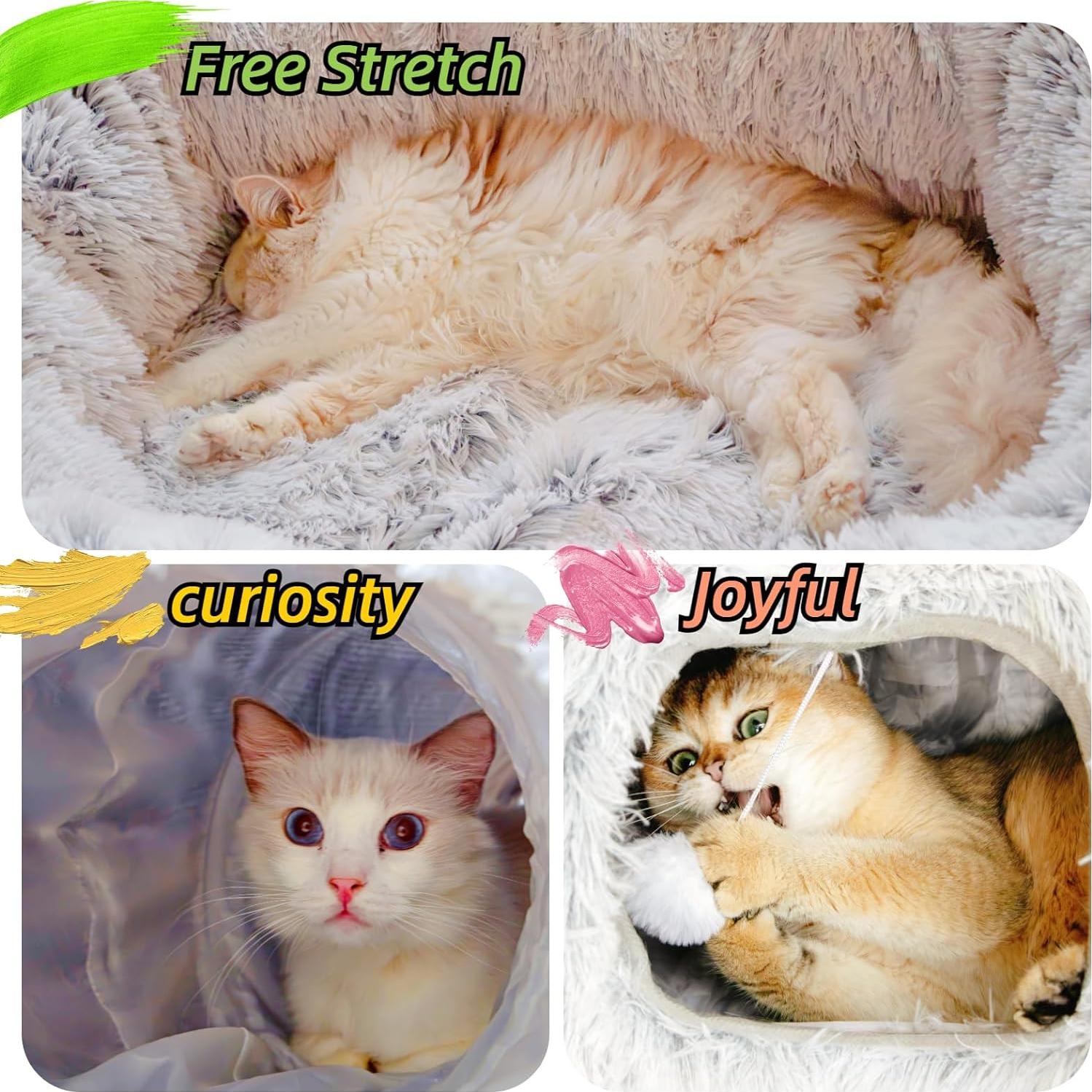 Cueva de Gato Donut Extra Grande XxingSheep 108x85cm Gris