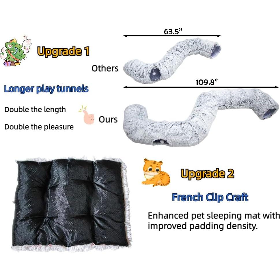 Cueva de Gato Donut Extra Grande XxingSheep 108x85cm Gris