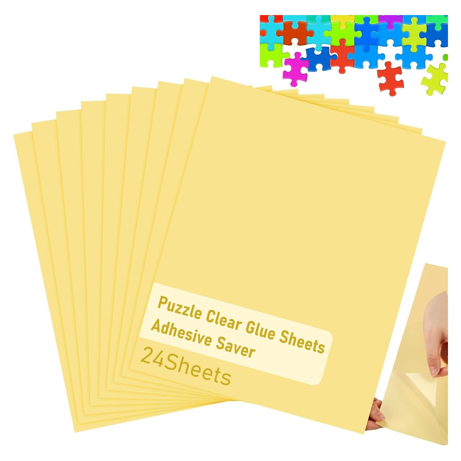24 Hojas Adhesivas Transparentes para Rompecabezas Arrowbash