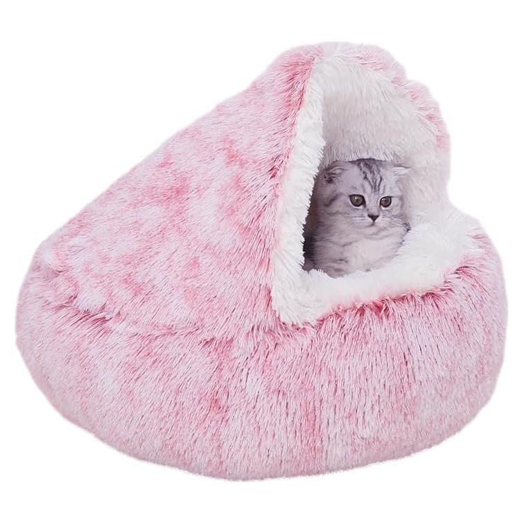 Cama Redonda para Gatos FURUISITAI Rosa 50.8cm Antiestrés