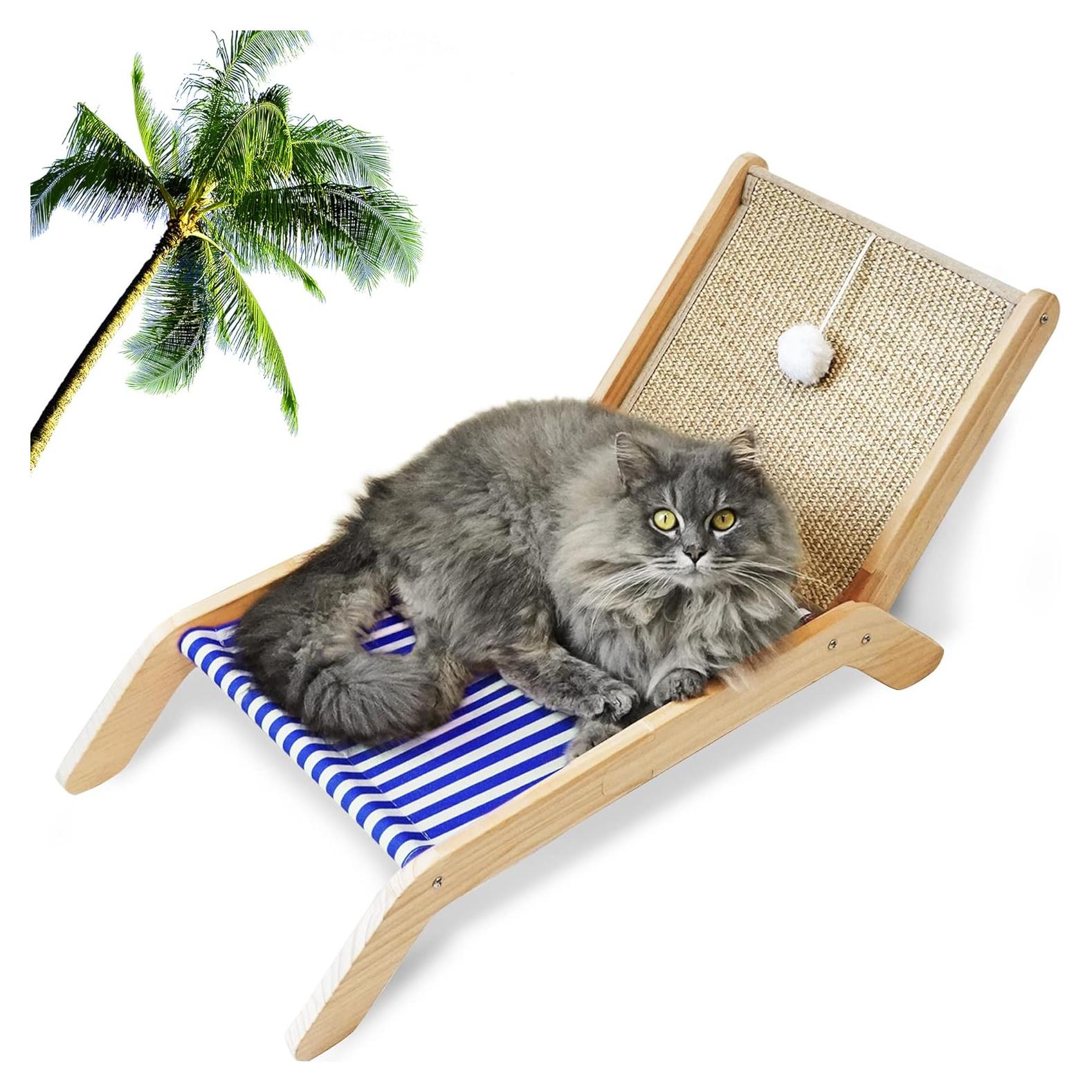 Hamaca para Gatos PETKARAY BC-02, Cama Elevada con Rascador