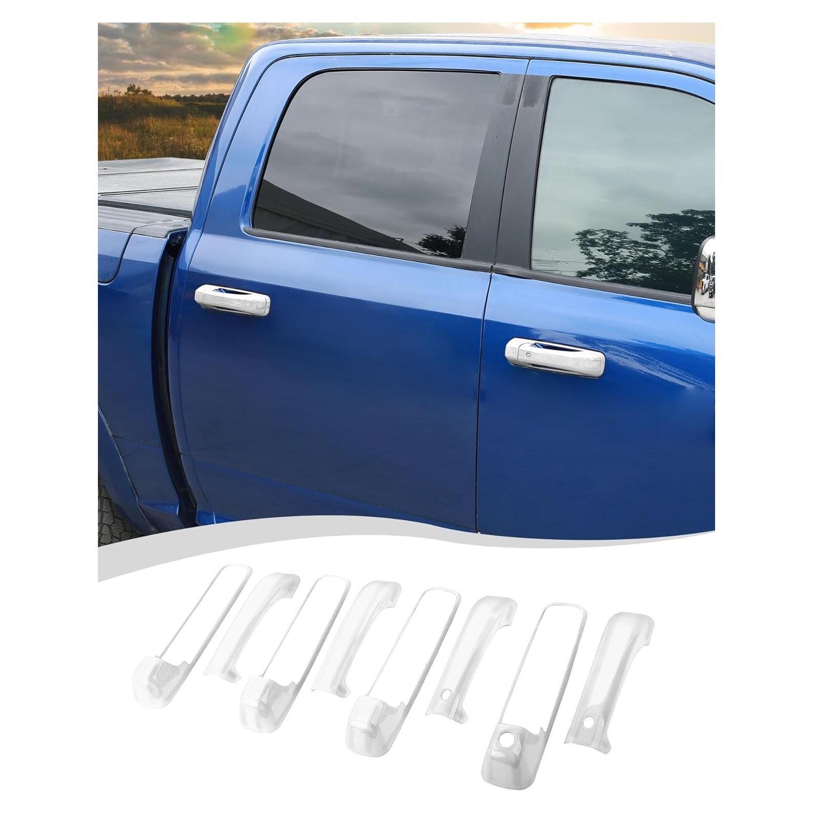 Cubierta de Manija de Puerta Exterior Hoolcar para Dodge Ram 2009-2018 Blanca