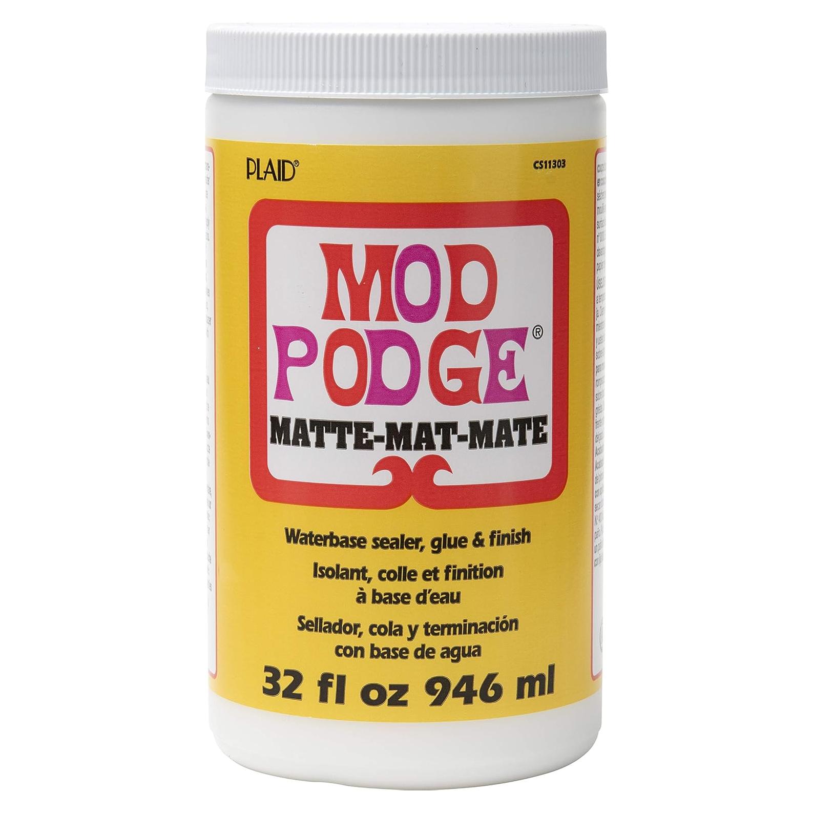 Mod Podge Mate 946 ml - Pegamento y Sellador No Tóxico