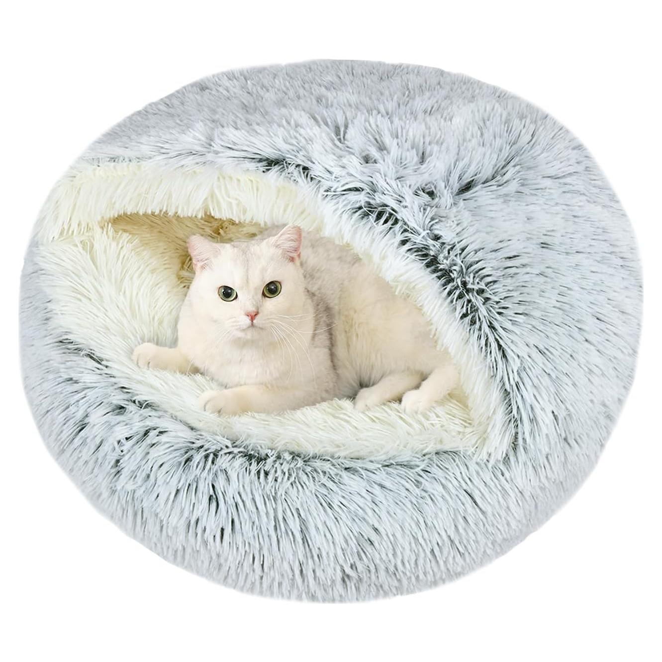 Cama para Gato Arquiel con Capucha Redonda 50.8 cm Gris