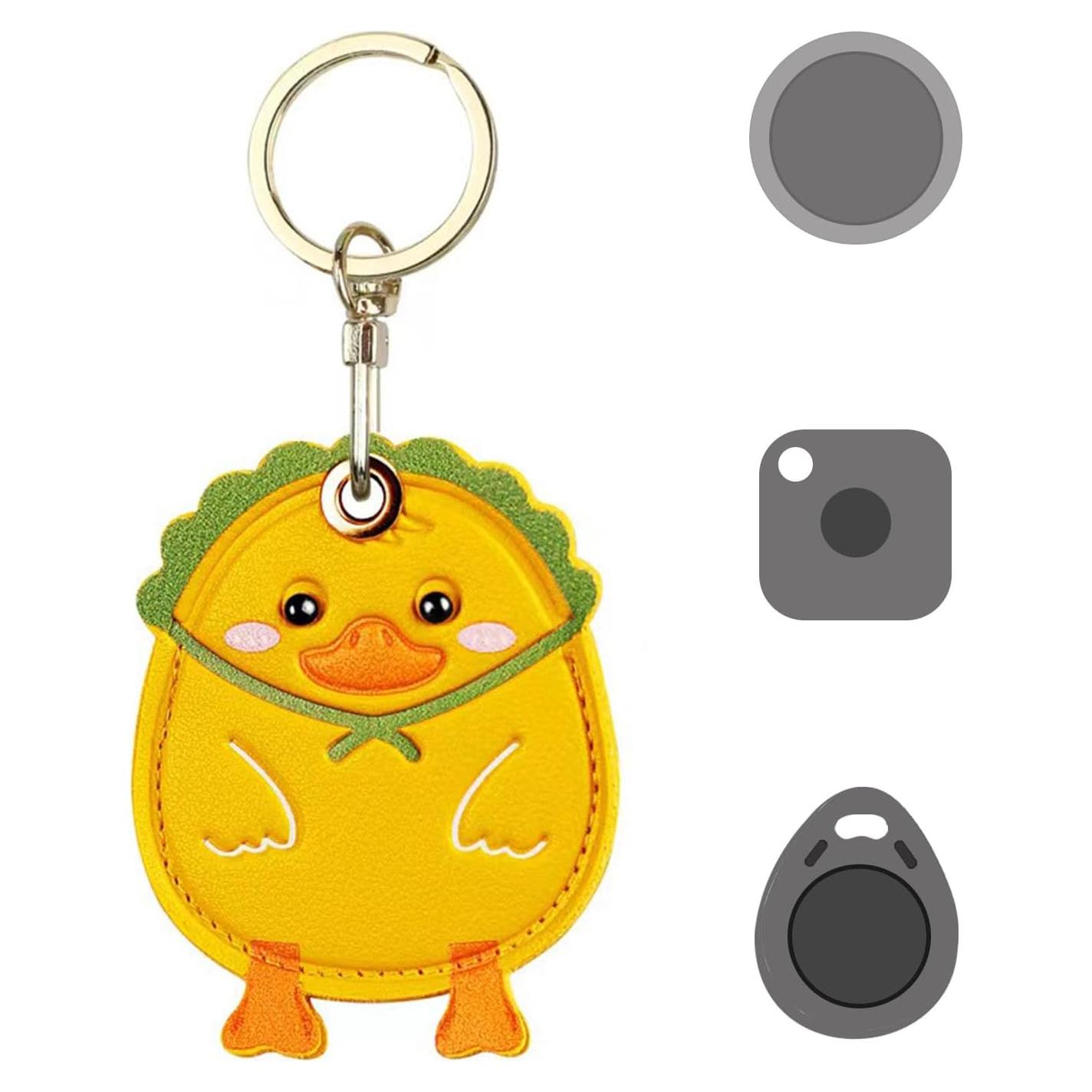 Funda de Cuero para AirTag y SmartTag VBANU - Diseño Patito