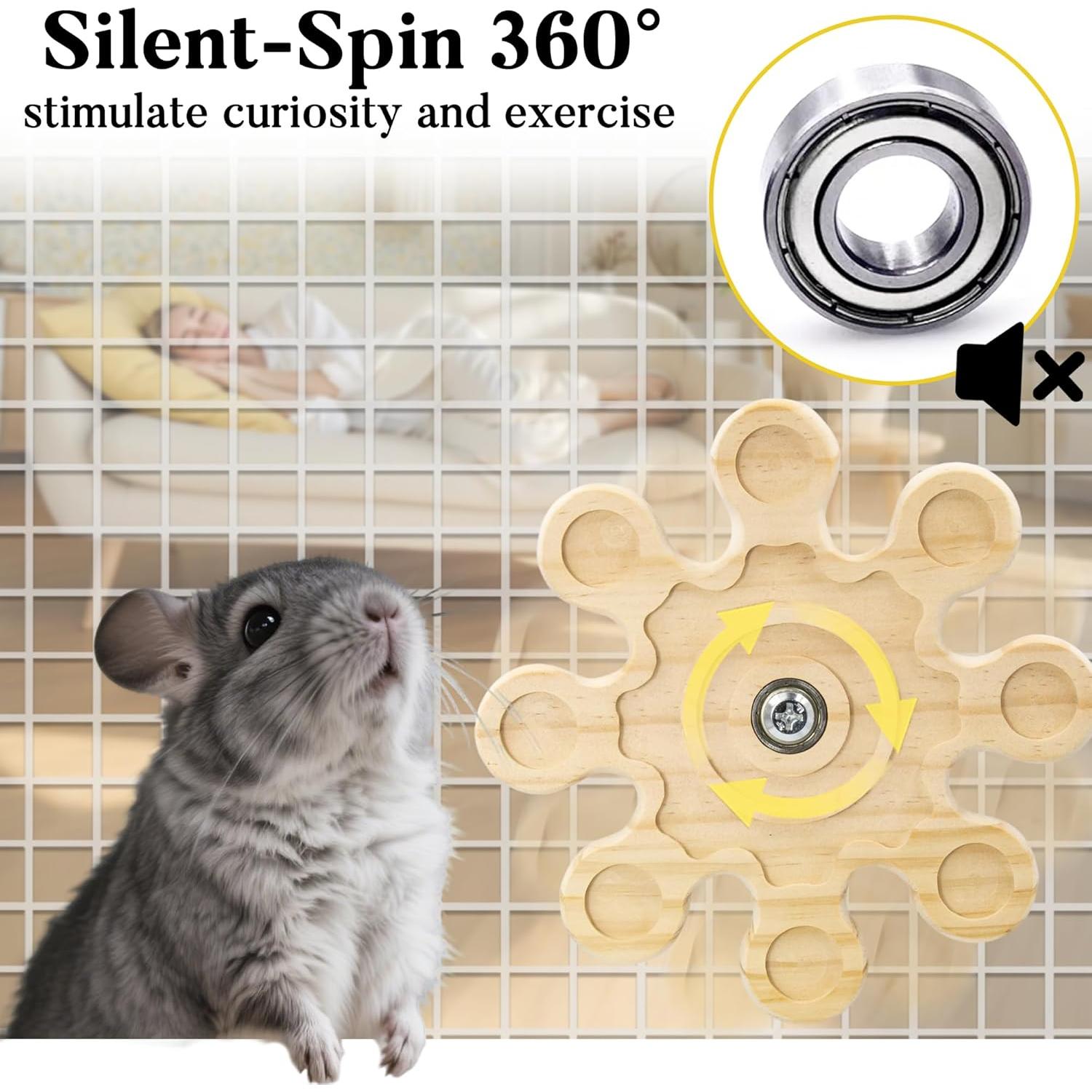 Juguetes de Madera Natural para Chinchillas Jevnd - 2 Piezas