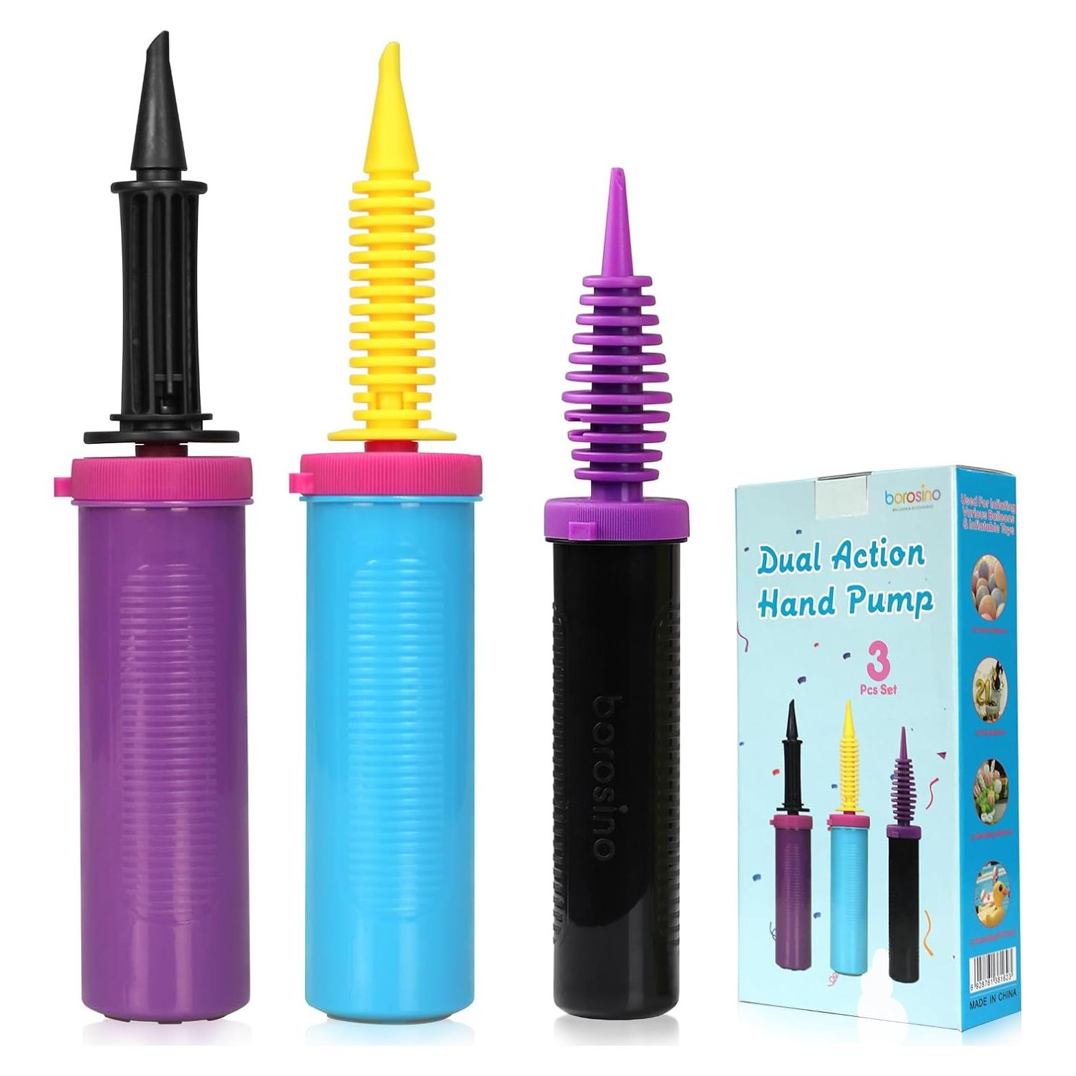 Bomba de Globos Manual BOROSINO - Paquete de 3 Unidades