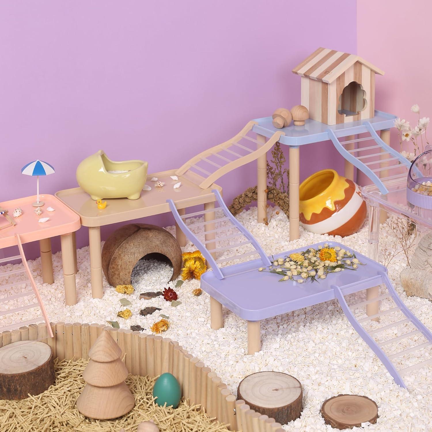 Plataforma para Hámster Tafit - Ajustable 19.1x24.9 cm Púrpura