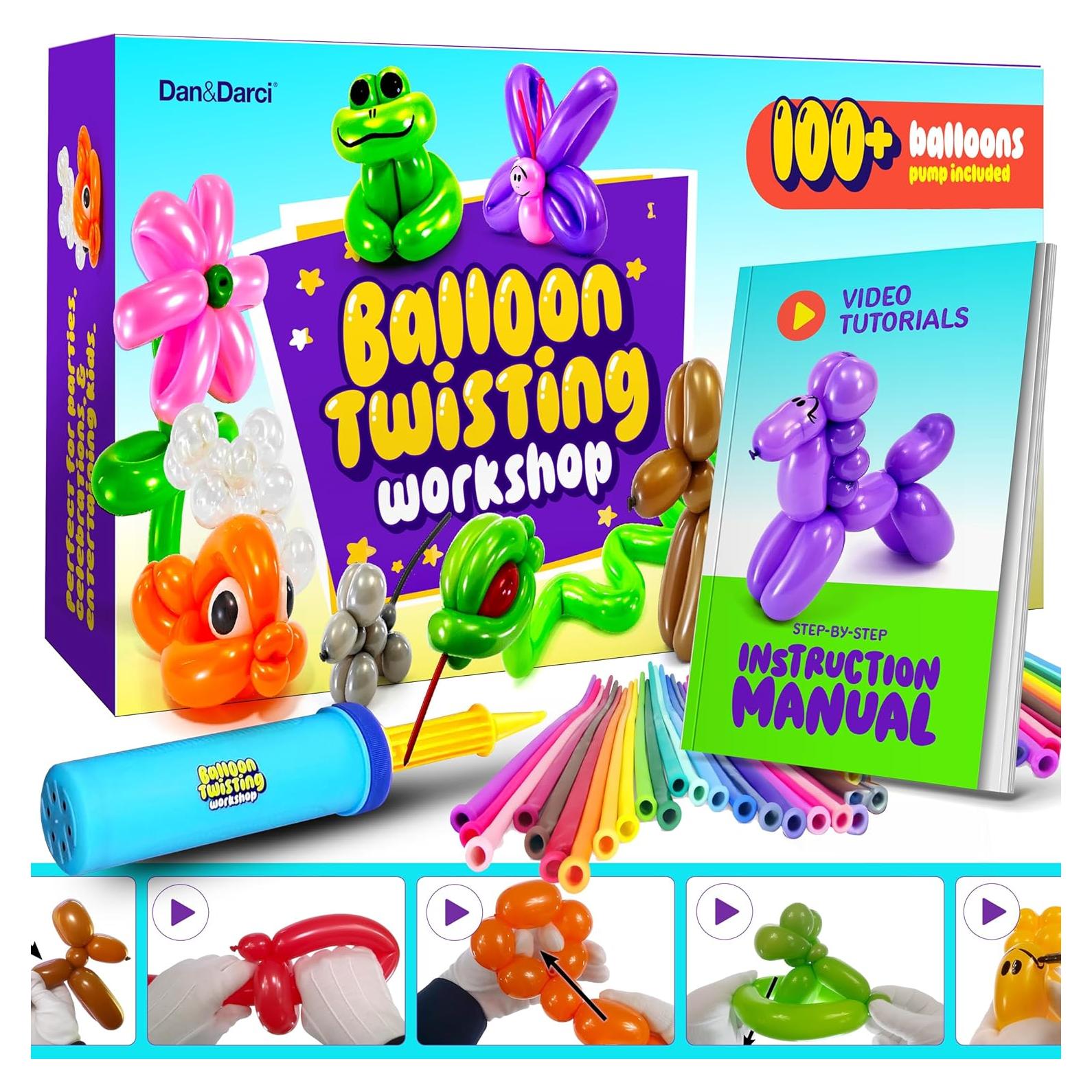 Kit de Modelado de Globos Dan&Darci - 100 Piezas y Bomba