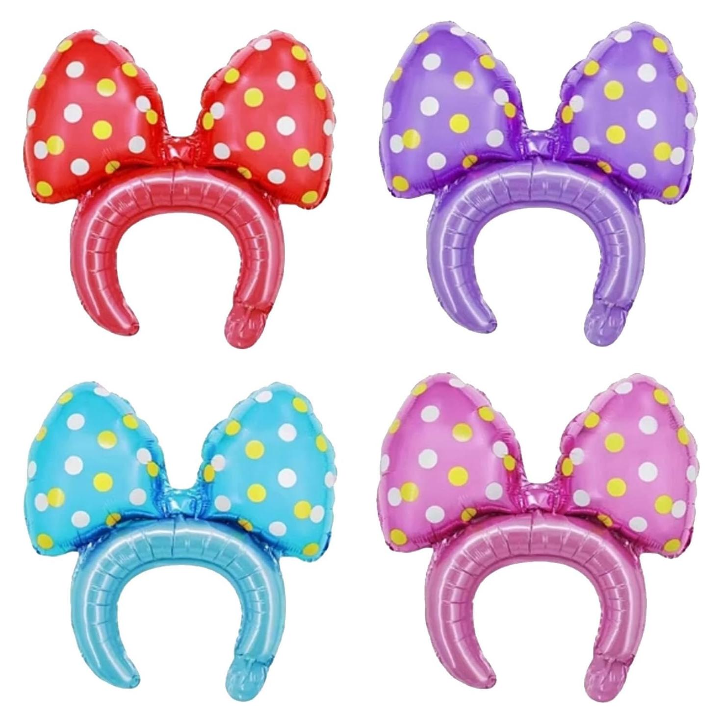 Diademas de Globo con Lunares Vexura, 12 Pcs, Colores Vivos