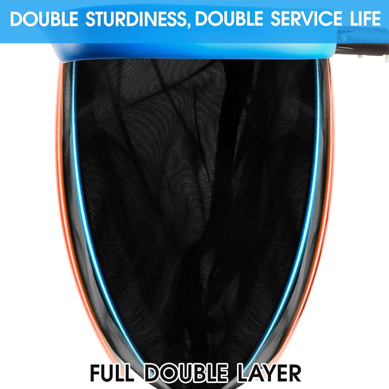 Rastrillo de Red de Piscina TidyMister 44.5 cm Doble Capa