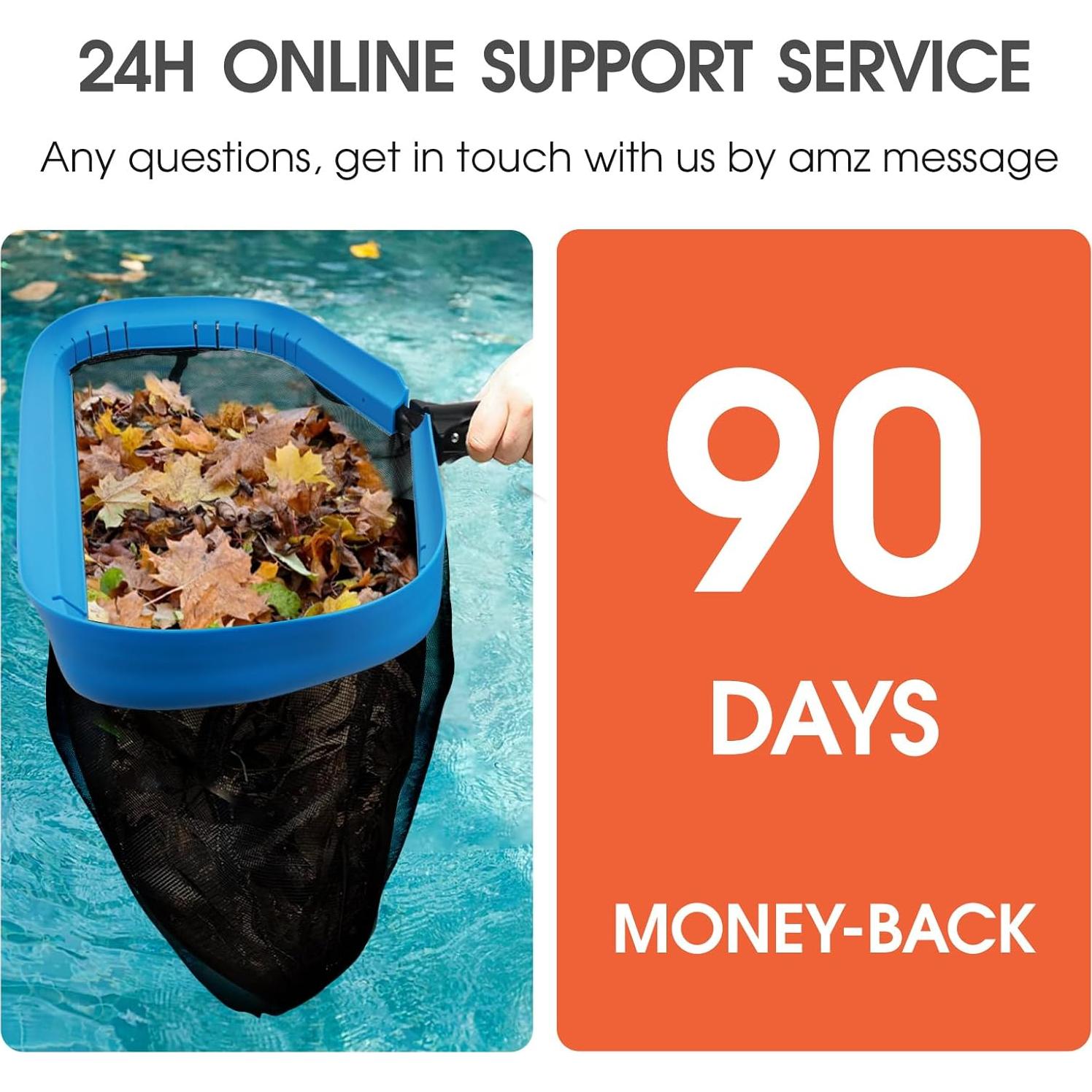 Rastrillo de Red de Piscina TidyMister 44.5 cm Doble Capa