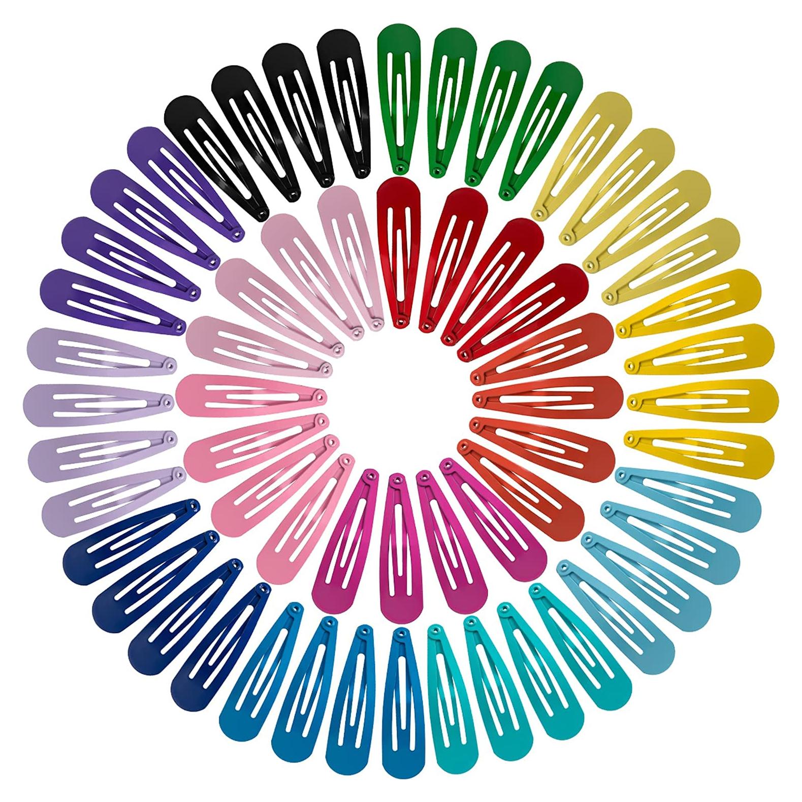 BetyBedy 60 Clips para el Cabello Antideslizantes 5 cm Multicolor