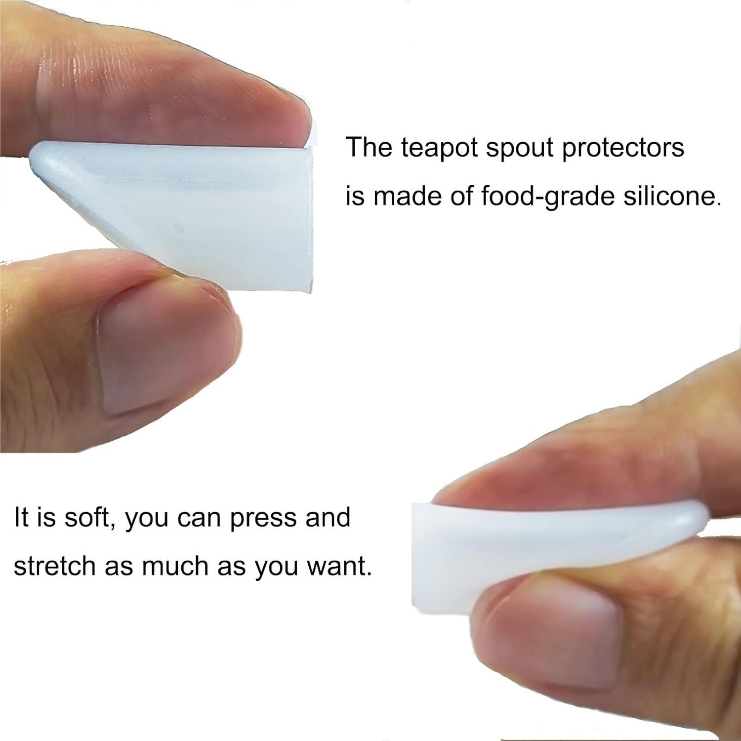 Protectores de Pitorro de Tetera Yiruiidea Silicona 3pcs Blanco