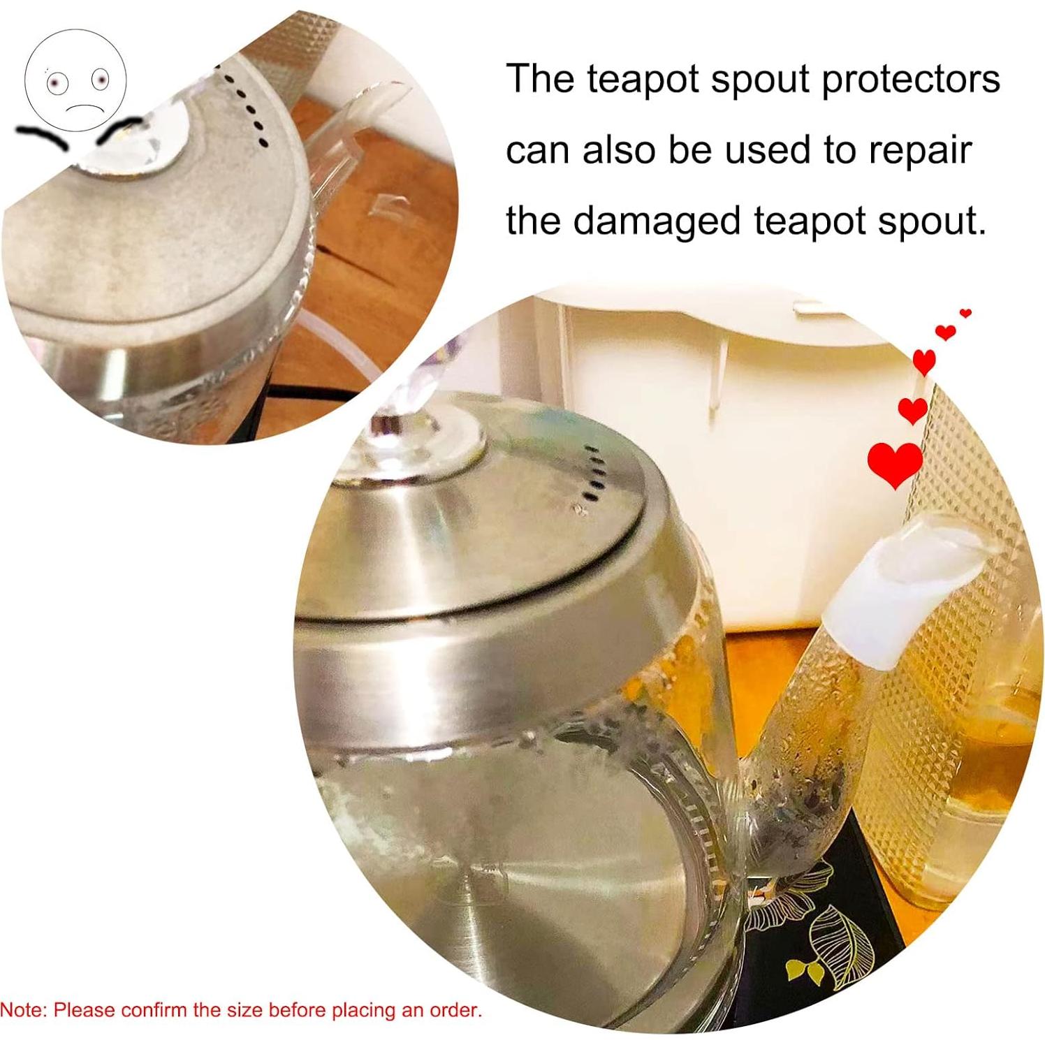 Protectores de Pitorro de Tetera Yiruiidea Silicona 3pcs Blanco