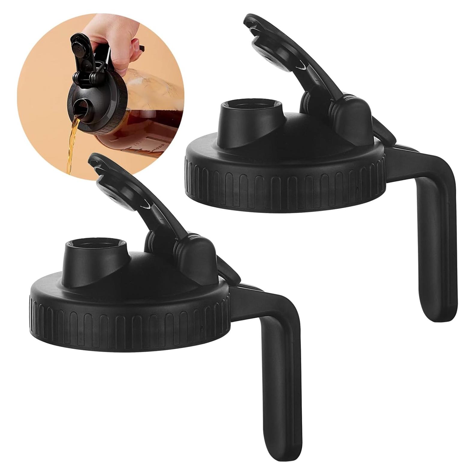 Tapa de vertedor FyndraX para frascos Mason de boca ancha - 2 unidades