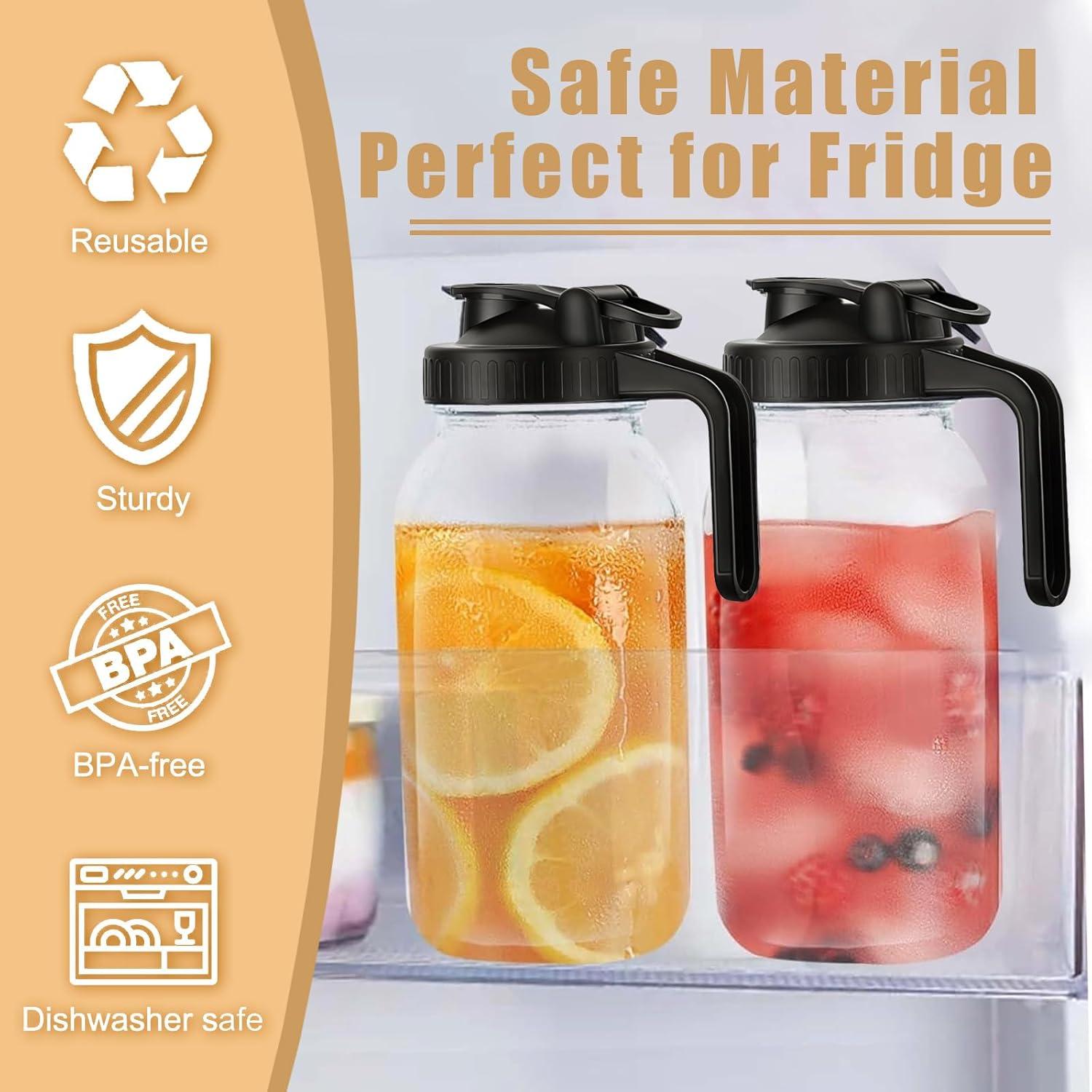 Tapa de vertedor FyndraX para frascos Mason de boca ancha - 2 unidades